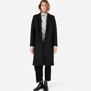 EUC Everlane Black “The Wool” Women's Overcoat Coat